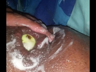 This Green Organic Big Toy Is Made For My Ass. Big Gapes Beautiful Rosebuds Anal Creampie