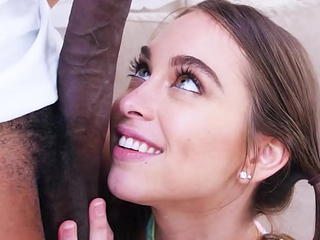 Naughty Teen Gets So Excited To Suck That Black Huge Cock Finally!