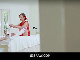 Stepsister Aliya Brynn Trips Down And Invites Her Stepbrother To Taste Her Muffin